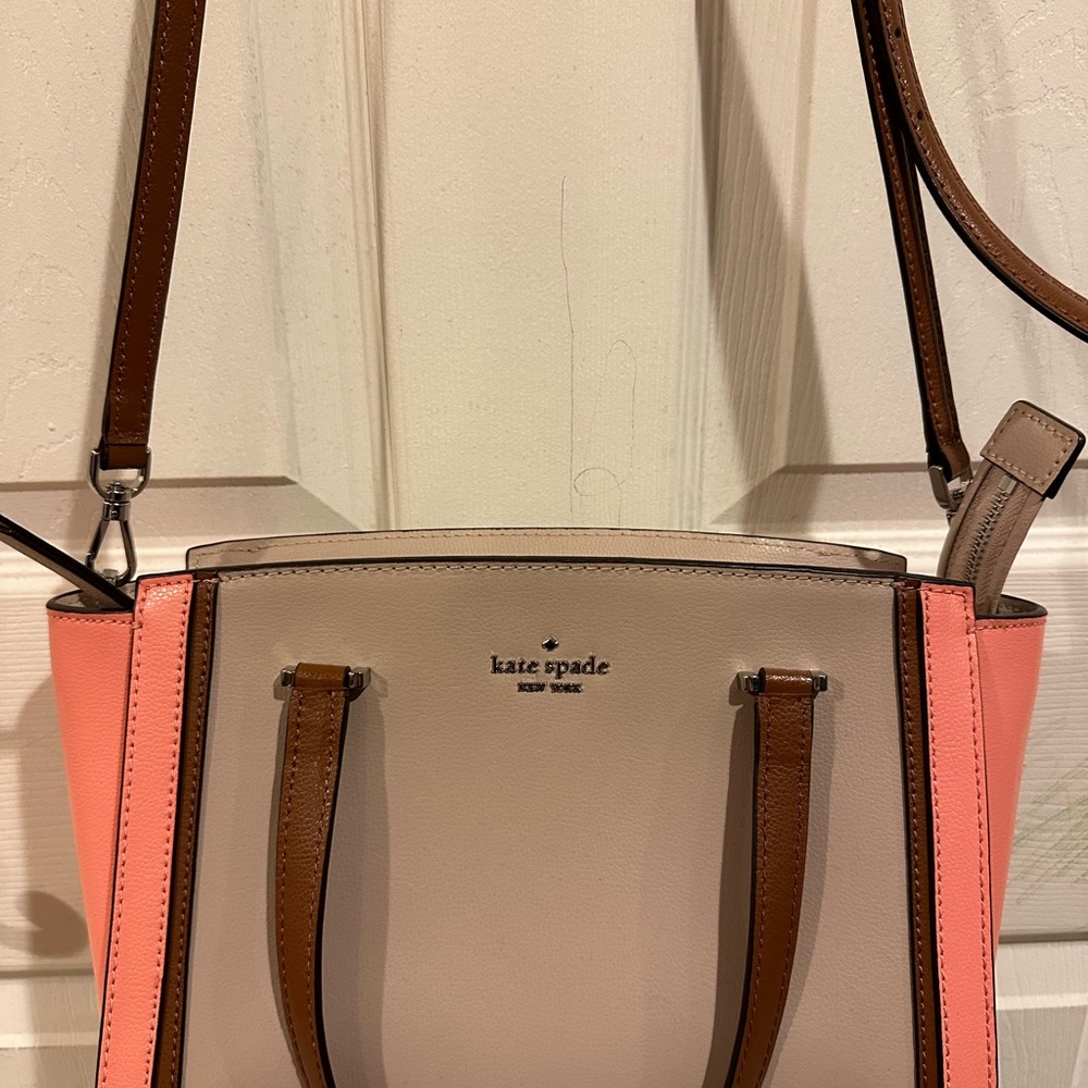 Kate Spade Beige and Pink Satchel - Picture 3 of 5